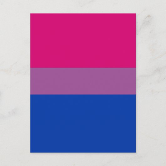 Bisexual Pride Flag Postkarte (Vorderseite)