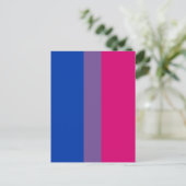Bisexual Pride Flag Postkarte (Stehend Vorderseite)