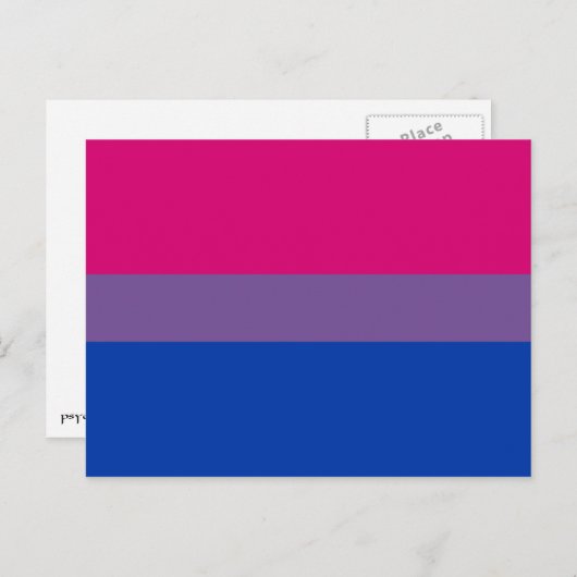 Bisexual Pride Flag Postkarte (Vorne/Hinten)