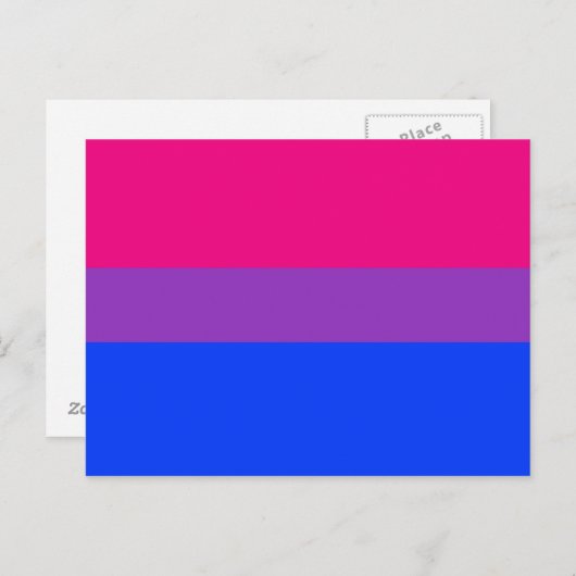 Bisexual Pride Flag Postkarte (Vorne/Hinten)