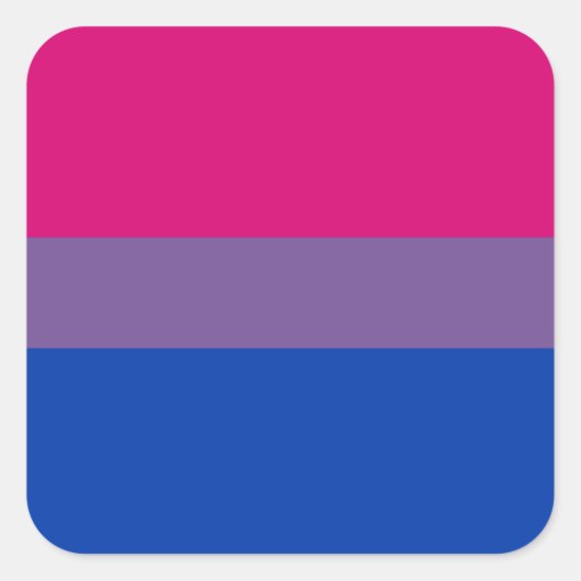 Bisexual Pride Flag Quadratischer Aufkleber (Vorderseite)
