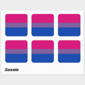 Bisexual Pride Flag Quadratischer Aufkleber (Blatt)