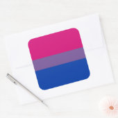 Bisexual Pride Flag Quadratischer Aufkleber (Umschlag)