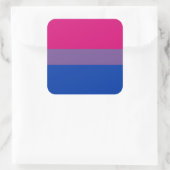 Bisexual Pride Flag Quadratischer Aufkleber (Tasche)
