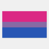 Bisexual Pride Flag Rechteckiger Aufkleber (Vorderseite)