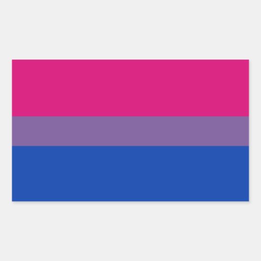 Bisexual Pride Flag Rechteckiger Aufkleber (Vorderseite)