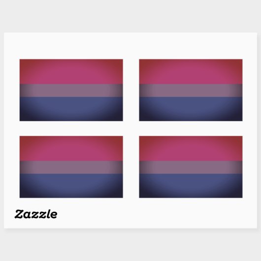 Bisexual Pride Flag Rechteckiger Aufkleber (Blatt)