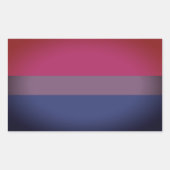 Bisexual Pride Flag Rechteckiger Aufkleber (Vorderseite)