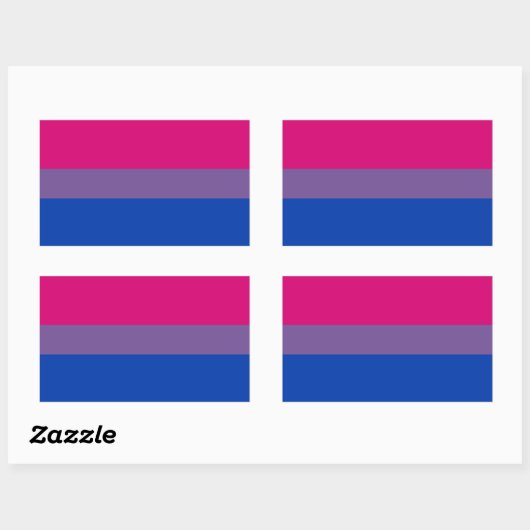 Bisexual Pride Flag Rechteckiger Aufkleber (Blatt)