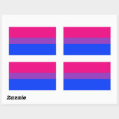 Bisexual Pride Flag Rechteckiger Aufkleber (Blatt)