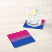 Bisexual Pride Flag Rechteckiger Pappuntersetzer (Vor Ort)