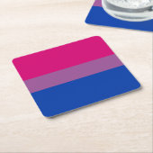 Bisexual Pride Flag Rechteckiger Pappuntersetzer (angewinkelt)