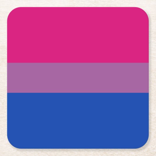 Bisexual Pride Flag Rechteckiger Pappuntersetzer (Vorderseite)