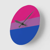 Bisexual Pride Flag Runde Wanduhr (Winkel)