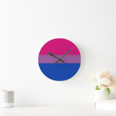 Bisexual Pride Flag Runde Wanduhr (Zuhause)