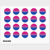 Bisexual Pride Flag Runder Aufkleber (Blatt)