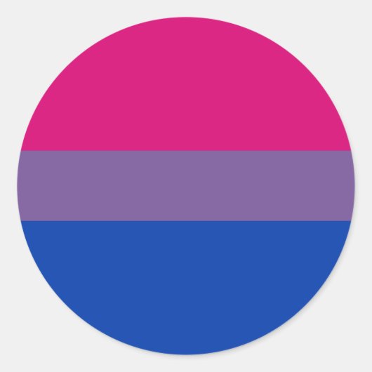 Bisexual Pride Flag Runder Aufkleber (Vorderseite)