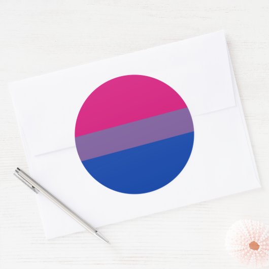 Bisexual Pride Flag Runder Aufkleber (Umschlag)