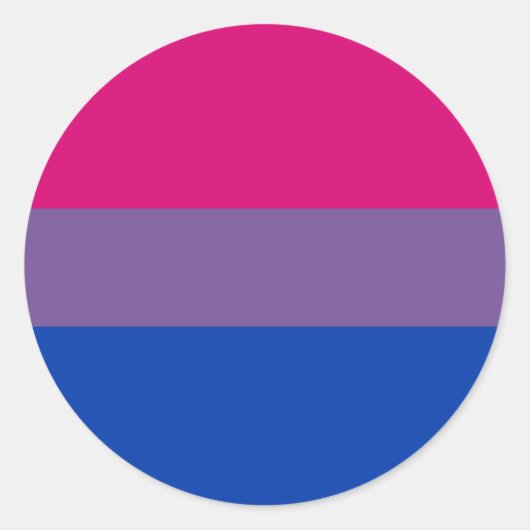 Bisexual Pride Flag Runder Aufkleber (Vorderseite)
