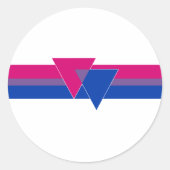 Bisexual Pride Flag Runder Aufkleber (Vorderseite)