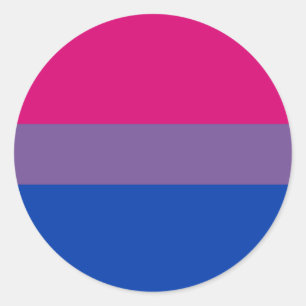 Bisexual Pride Flag Runder Aufkleber