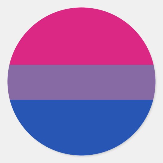 Bisexual Pride Flag Runder Aufkleber (Vorderseite)