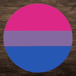 Bisexual Pride Flag Runder Aufkleber