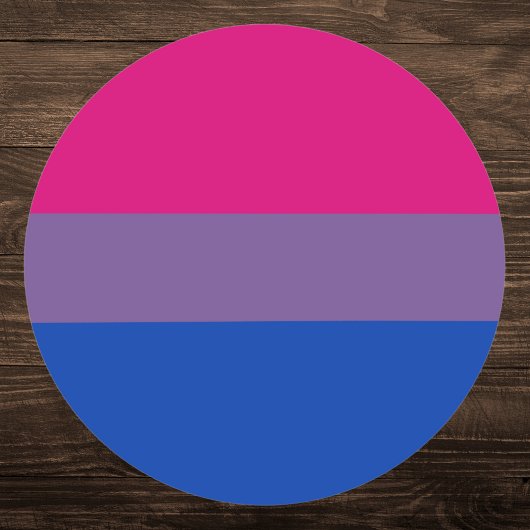 Bisexual Pride Flag Runder Aufkleber