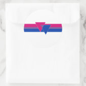 Bisexual Pride Flag Runder Aufkleber (Tasche)