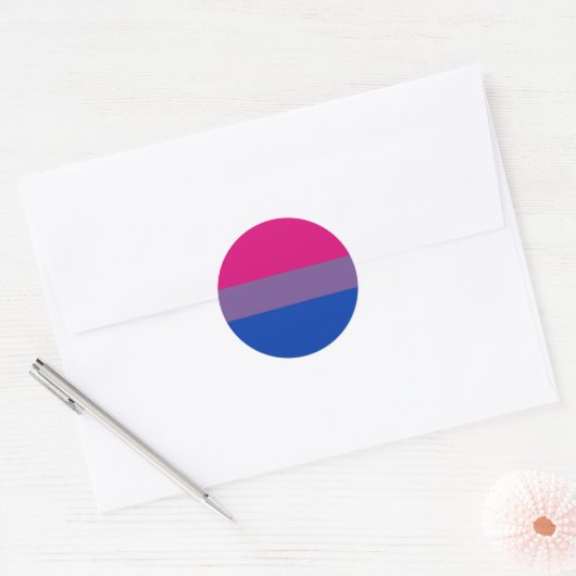 Bisexual Pride Flag Runder Aufkleber (Umschlag)