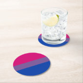 Bisexual Pride Flag Runder Pappuntersetzer (Vor Ort)