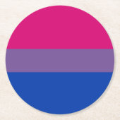 Bisexual Pride Flag Runder Pappuntersetzer (Vorderseite)