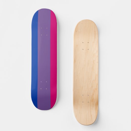 Bisexual Pride Flag Skateboard (Vorderseite)