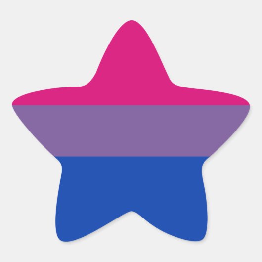 Bisexual Pride Flag Stern-Aufkleber (Vorderseite)