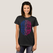Bisexual Pride Flag Thumb Print Thumbprint LGBT Ae T-Shirt (Vorne ganz)