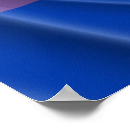 BISEXUAL PRIDE FLAG WAVY DESIGN - 2014 PRIDE.png Poster (Ecke)