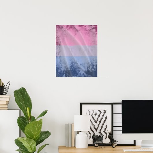 BISEXUAL PRIDE FLAG WAVY DESIGN POSTER (Heimbüro)