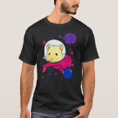 Bisexual Pride Guinea Pig In Space Bisexual T-Shirt (Vorderseite)