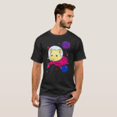 Bisexual Pride Guinea Pig In Space Bisexual T-Shirt (Vorne ganz)