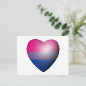 BISEXUAL PRIDE HEART —.pnng Postkarte (Stehend Vorderseite)