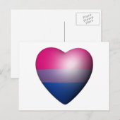 BISEXUAL PRIDE HEART —.pnng Postkarte (Vorne/Hinten)