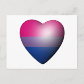 BISEXUAL PRIDE HEART —.pnng Postkarte (Vorderseite)