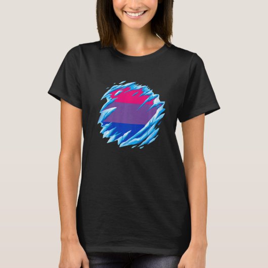 Bisexual Pride Ice Melting Bisexual Flag LGBTQ Bis T-Shirt (Vorderseite)