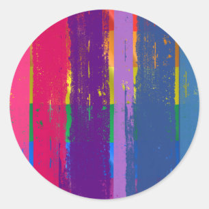 BISEXUAL PRIDE INK BAR -.png Runder Aufkleber