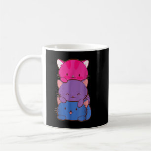 Bisexual Pride Kawaii Kitty Cat Pile Stack Anime L Kaffeetasse