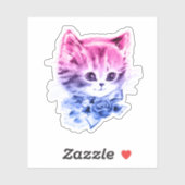 Bisexual Pride Kitty Aufkleber (Blatt)