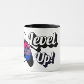Bisexual Pride Level Up Tiger Paw Controller Mug Tasse (Zentrum)