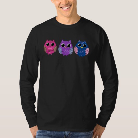 Bisexual Pride Owl Bi LGBTQ  1 T-Shirt (Vorderseite)