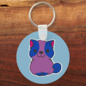 Bisexual Pride Pup Keychain Schlüsselanhänger (Vorderseite)