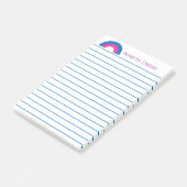 Bisexual Pride Rainbow Flag Lined Custom Post-it Klebezettel (angewinkelt)